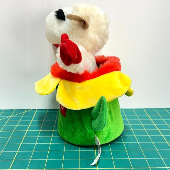 Aurora Lamb Chop 9" Hand Puppet Flower Pot PBS Shari Lewis Kids Plush Doll 2010 - Picture 7 of 13